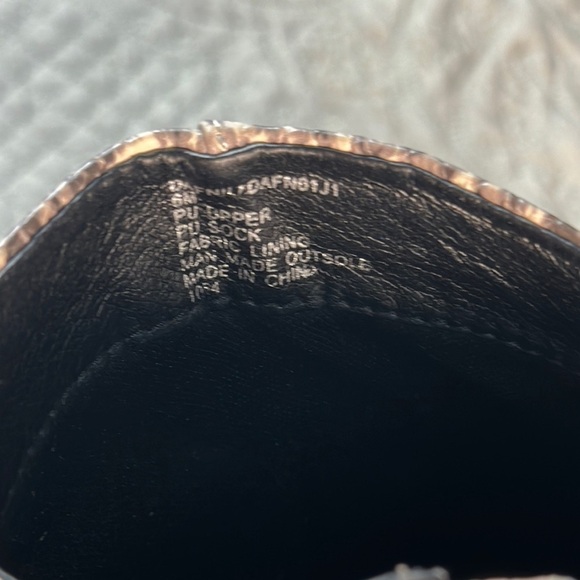 Madden Girl Black and White Snakeskin Ankle Boots - Picture 5 of 7